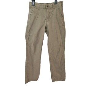 Carhartt Mens Relaxed Fit Canvas Work Pants Beige 32x34 Durable Utility